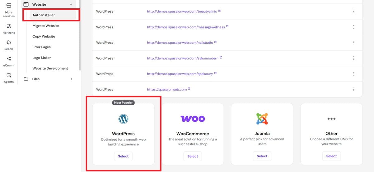 install wordpress