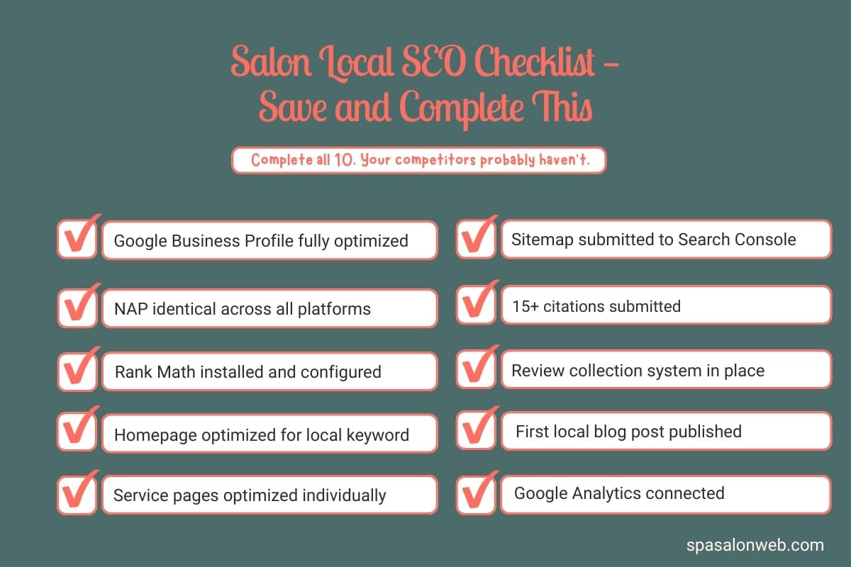 salon local seo checklist