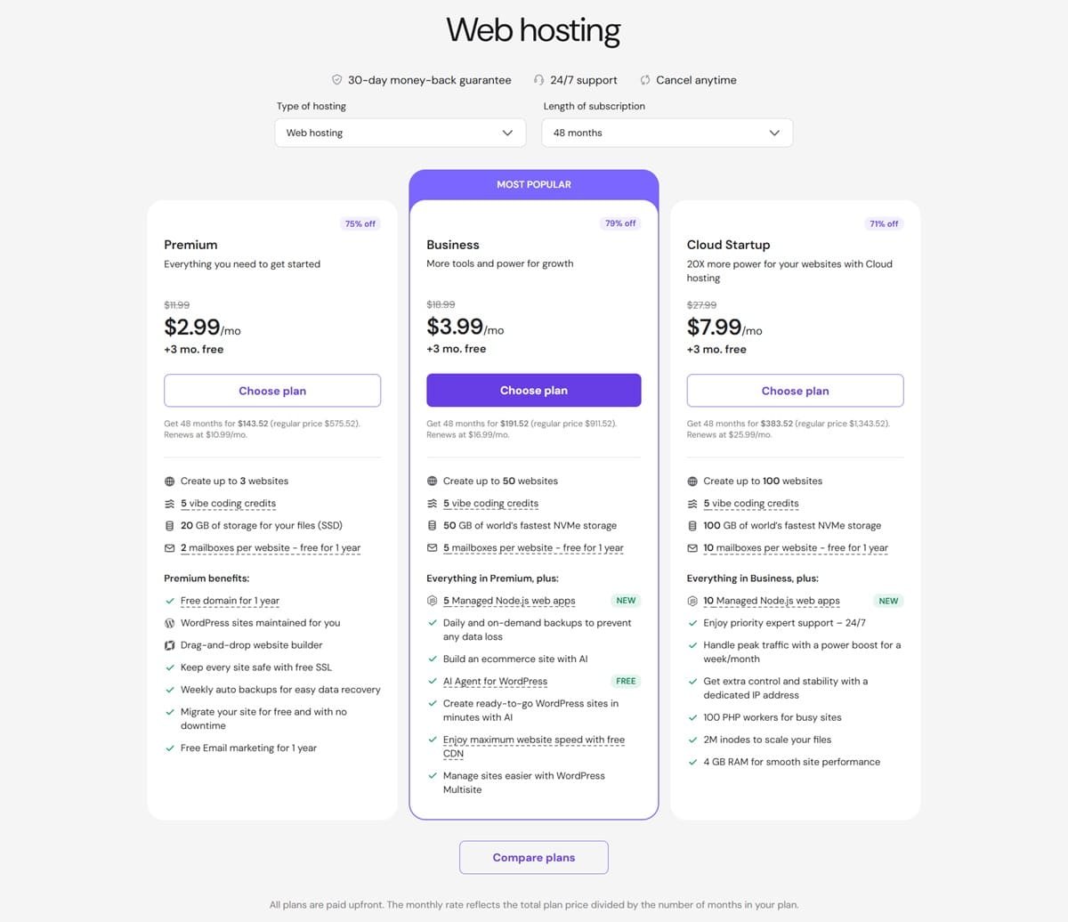 hostinger pricing