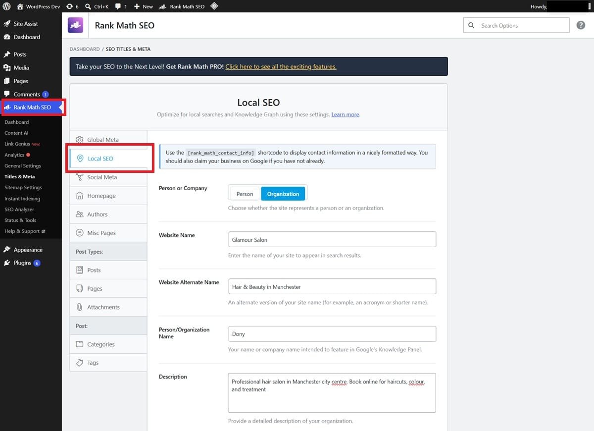 rankmath local seo