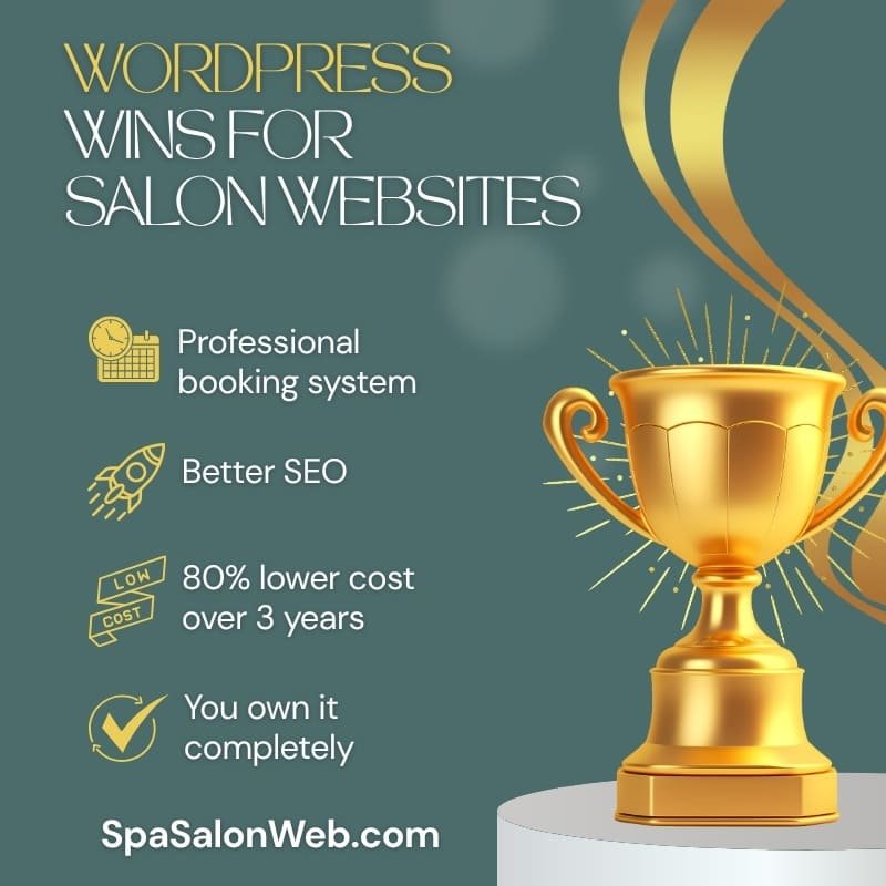 wordpress wins for salon websites