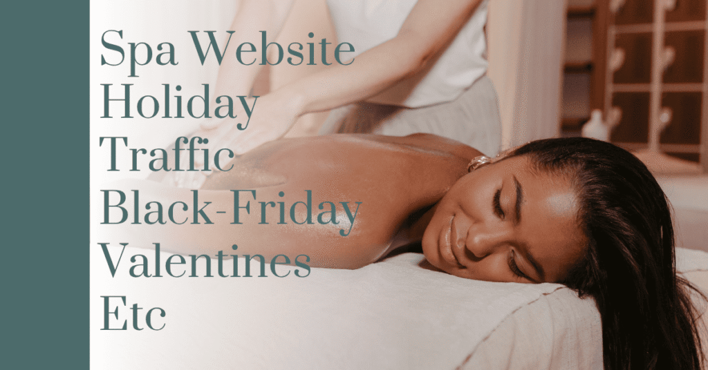 spa website holiday traffic